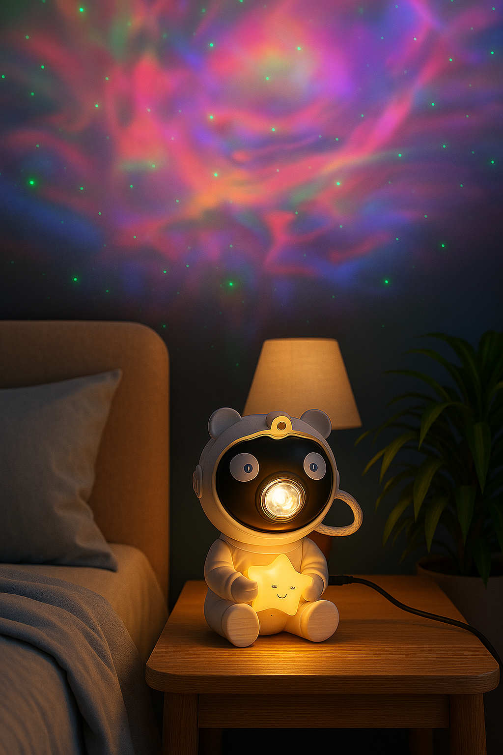 Astronaut Bear Galaxy Projector