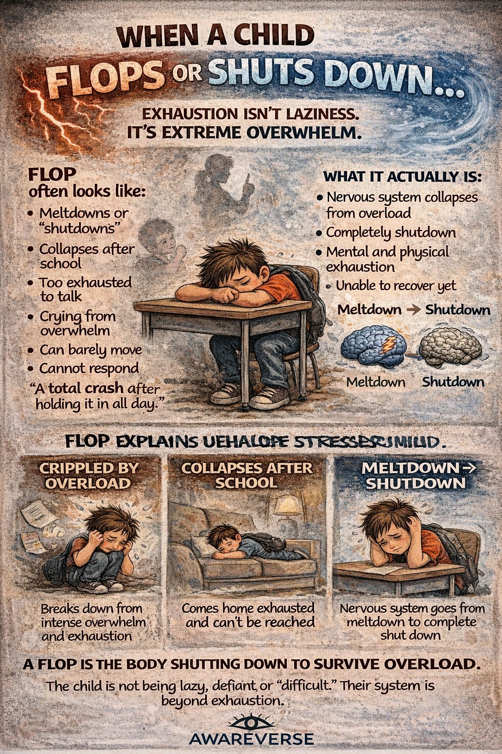 Flop and shutdown poster