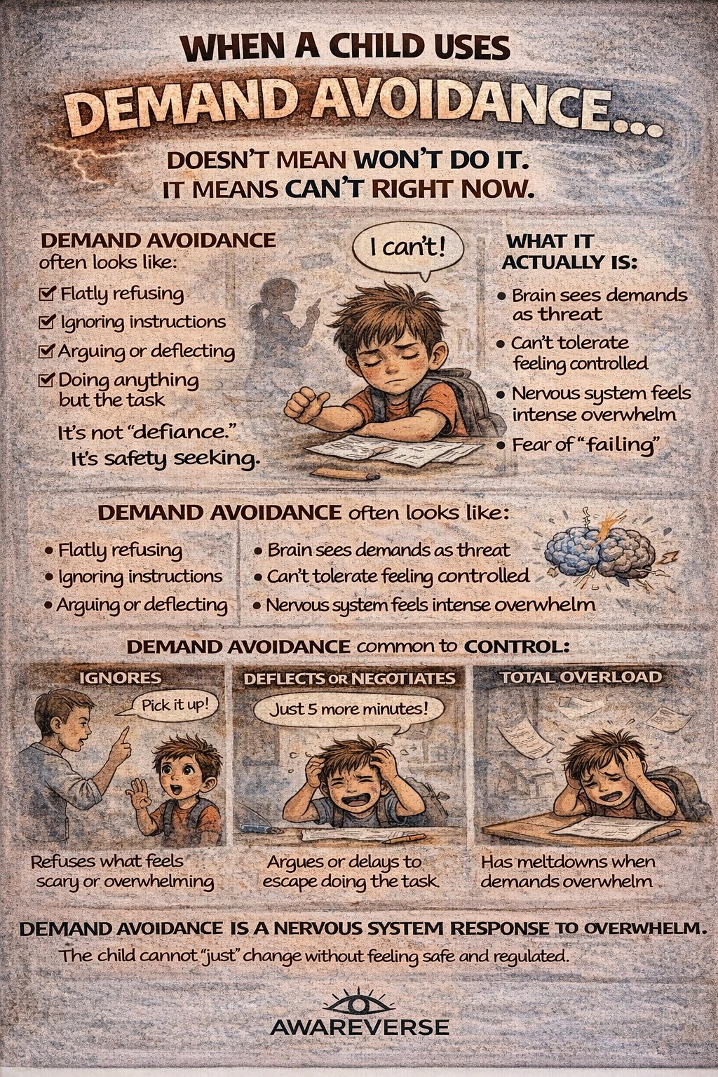 Demand avoidance poster