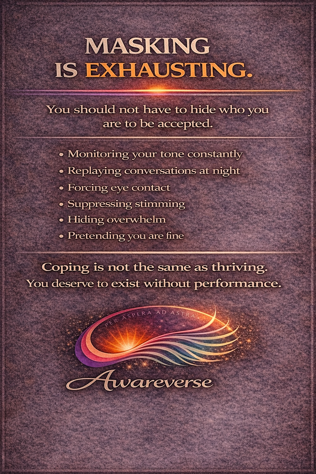 Masking is exhausting poster