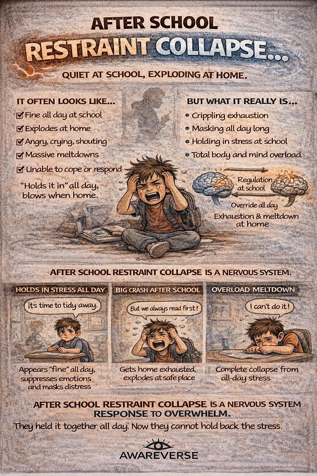 After school restraint collapse poster