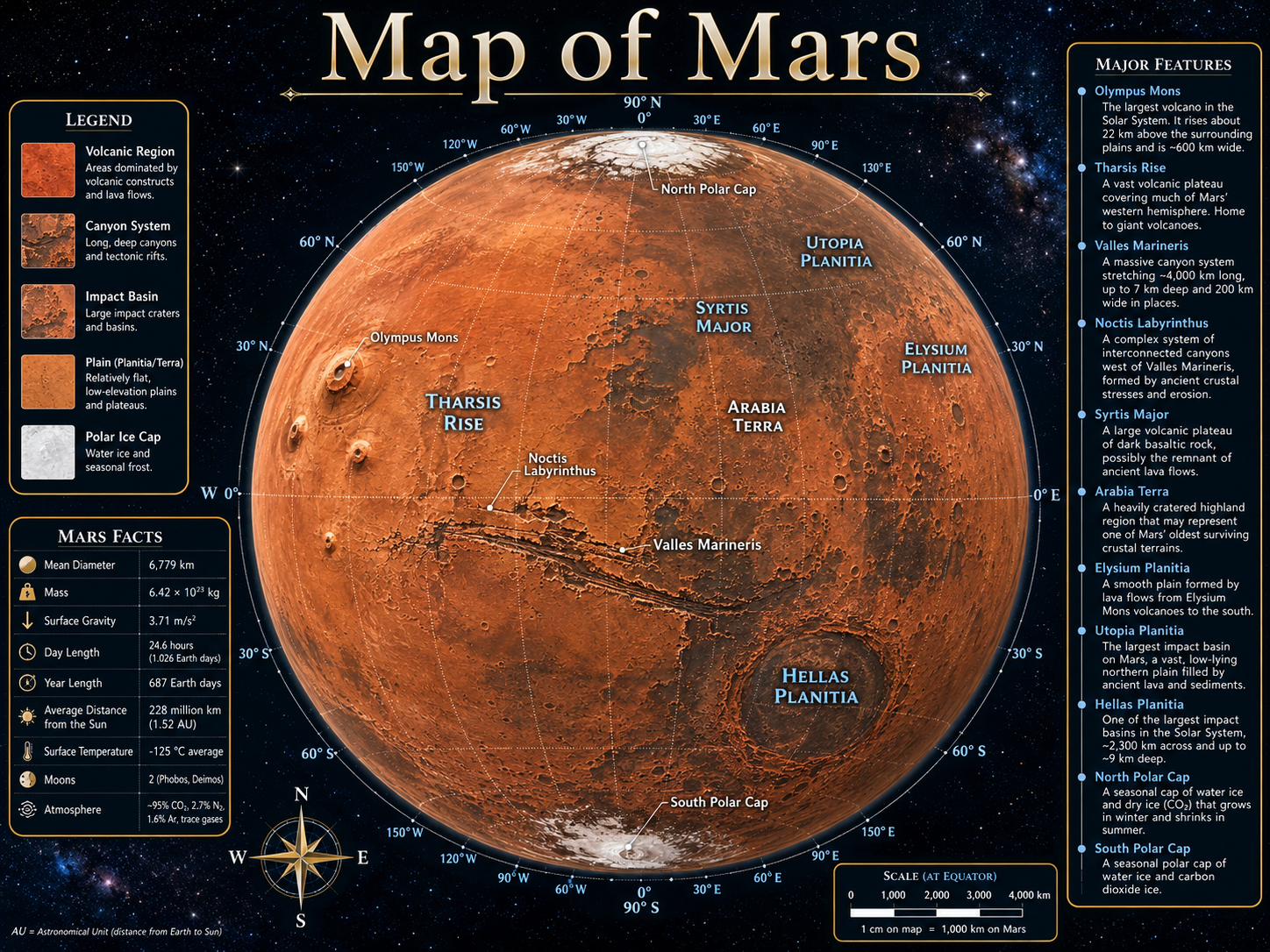 Mars atlas image
