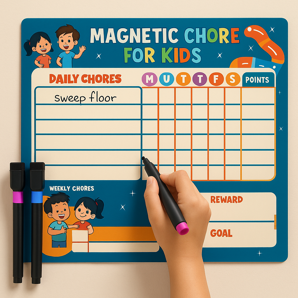 Magnetic Kids Chore Chart x2