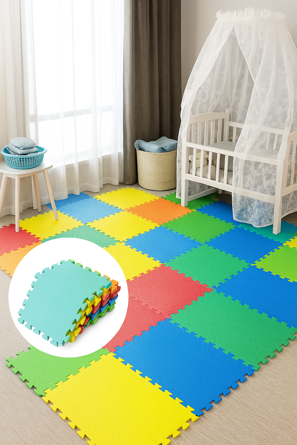 Soft EVA Foam Play Floor Mats 18 Piece Pack
