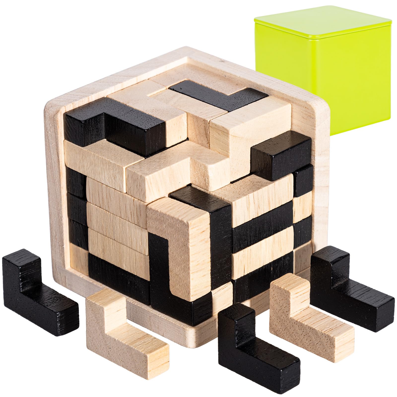 Wooden 3D Brain Teaser Puzzle Cube