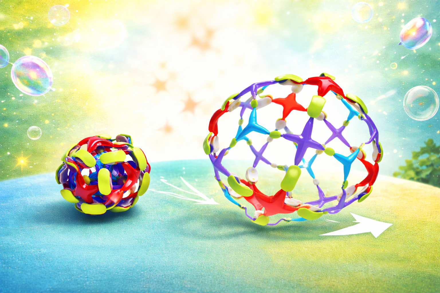 Transformable Stretch Ball – Sensory Fidget Toy (Assorted Colours)