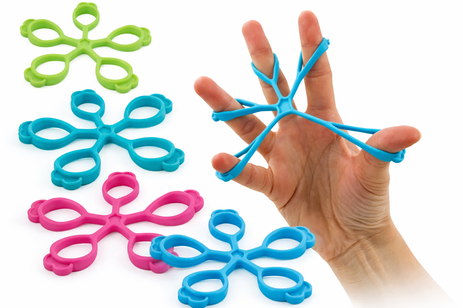 Silicone Finger Fidget – Stretch & Loop Sensory Toy (teal)