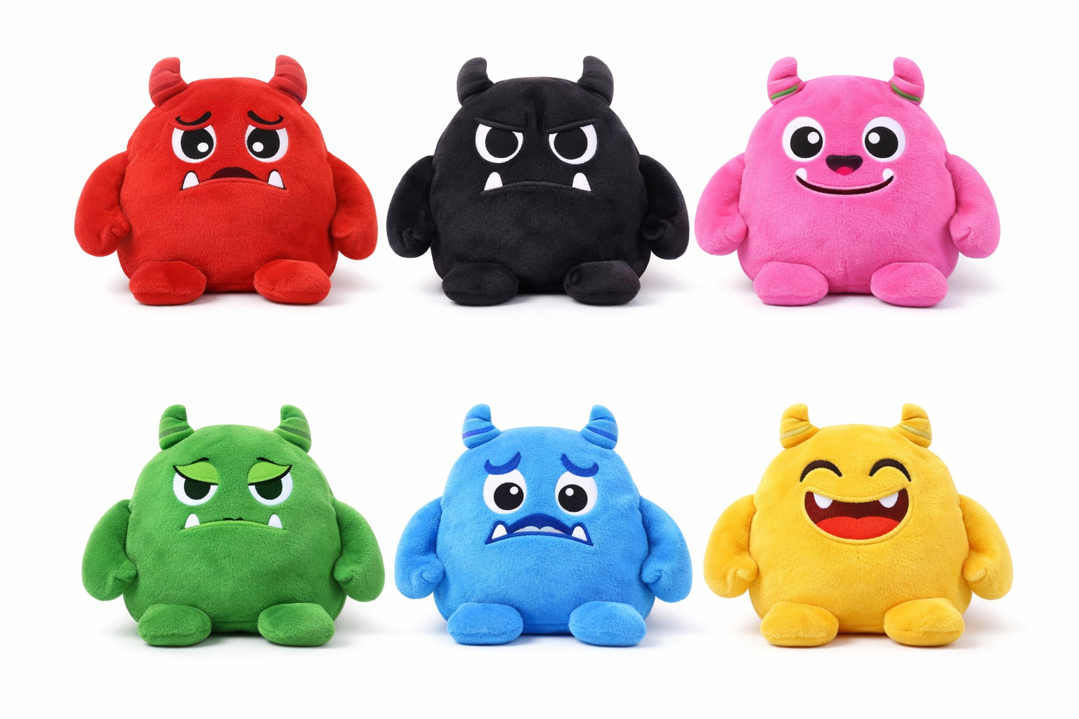 Emotion Monster Plush Set – 6 Soft Feelings Toys