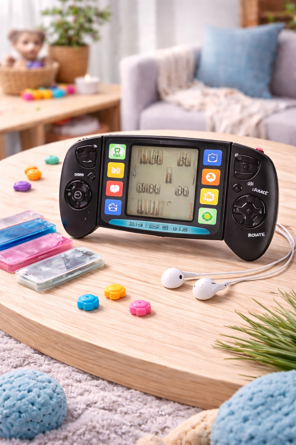 Retro Brick Game Handheld Console Classic Tetris Style Puzzle Game