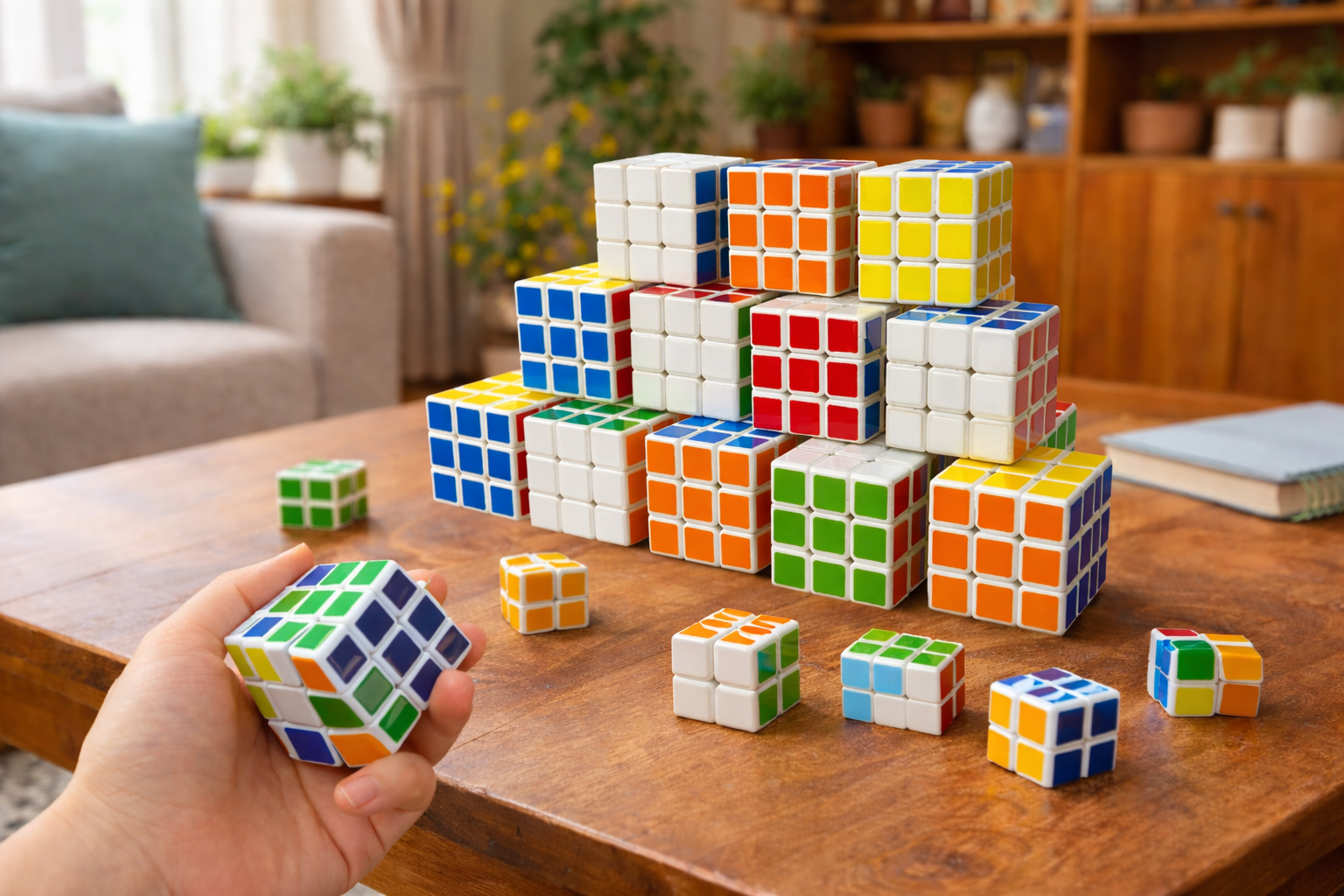 Mini Magic Cube Puzzle Set – Colourful 3x3 Brain Teaser