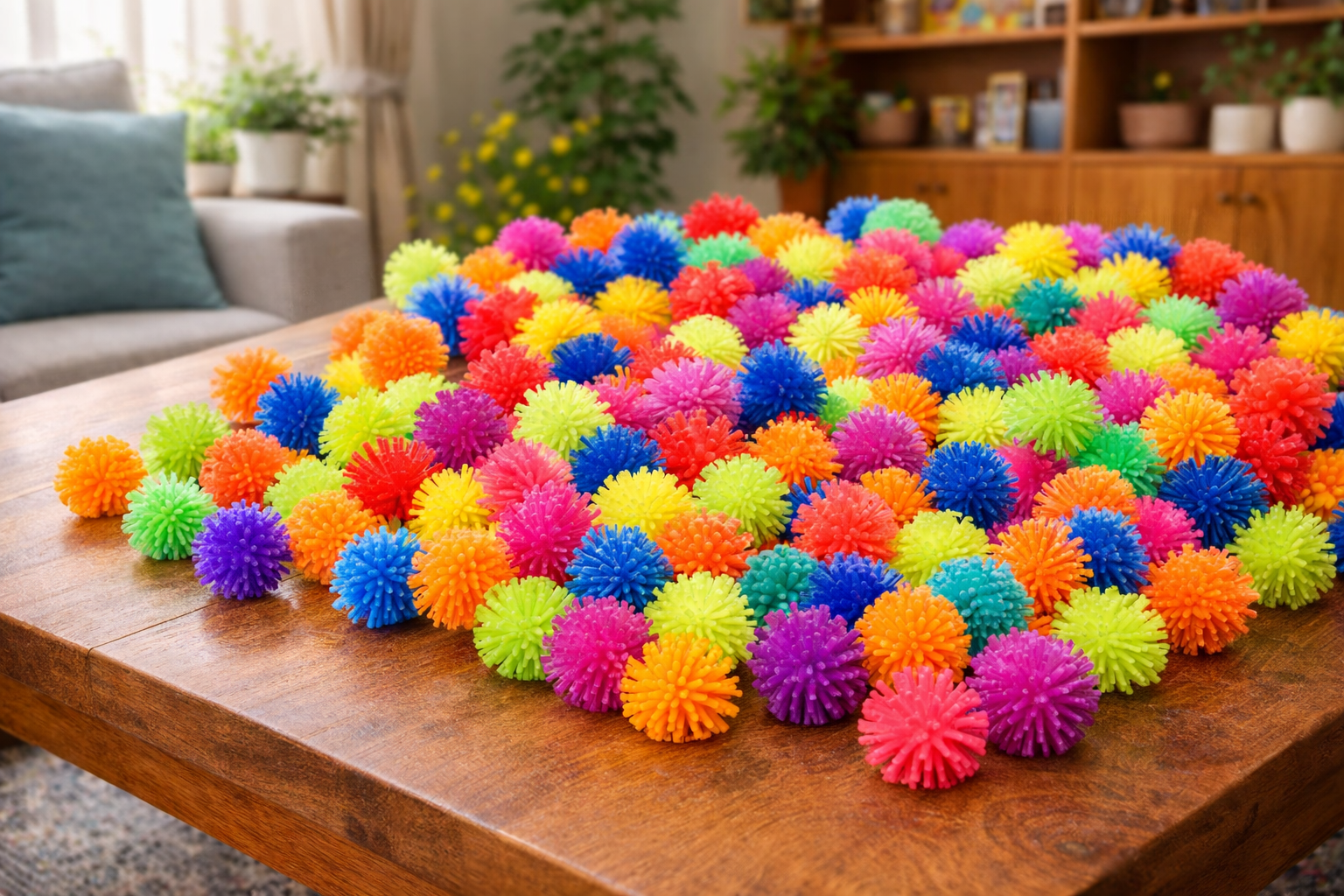 Colourful Spiky Sensory Balls – Soft Tactile Stress Relief Fidget